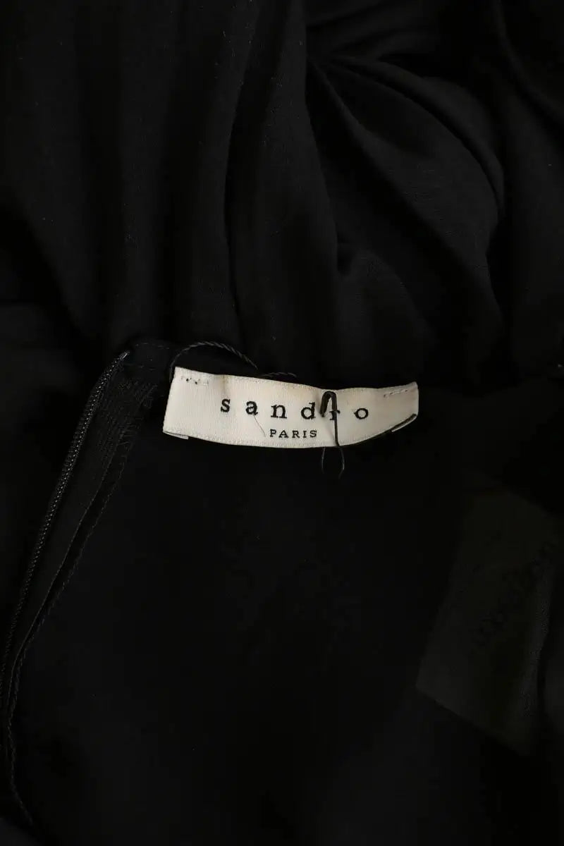 Robe Sandro Noir en Polyester