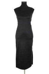 Robe Sandro Noir en Polyester, taille S - Seconde Main
