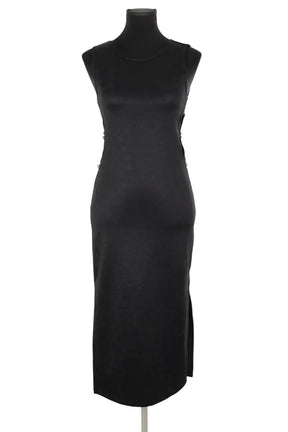 Robe Sandro Noir en Polyester, taille S - Seconde Main