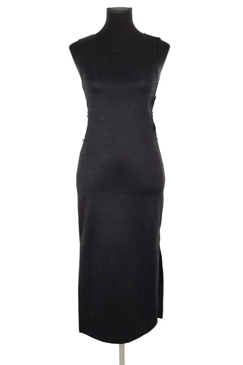 Robe Sandro Noir en Polyester, taille S - Seconde Main