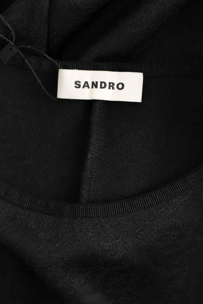Robe Sandro Noir en Polyester