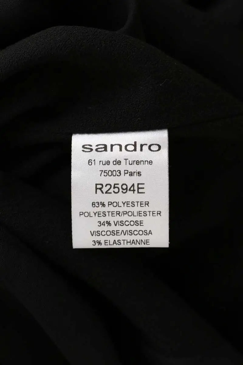 Robe Sandro Noir en Polyester