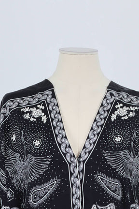 Robe Sandro Noir en Polyester