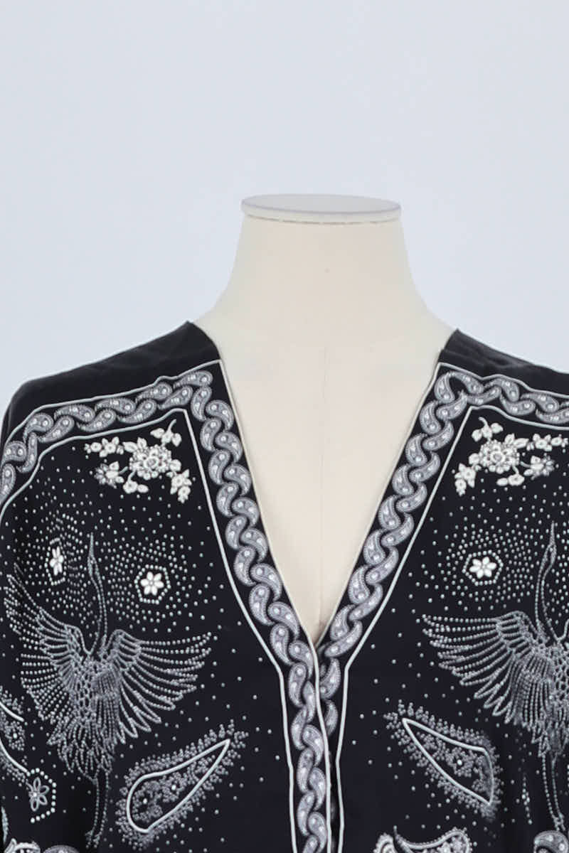Robe Sandro Noir en Polyester
