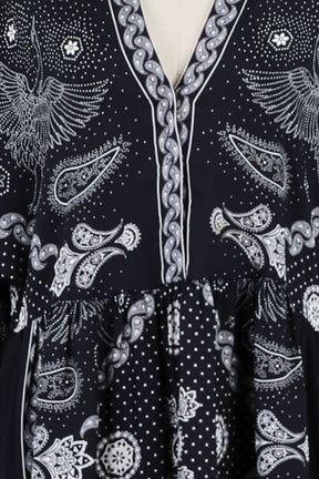Robe Sandro Noir en Polyester