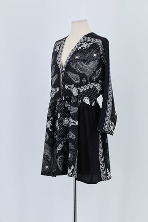 Robe Sandro Noir en Polyester