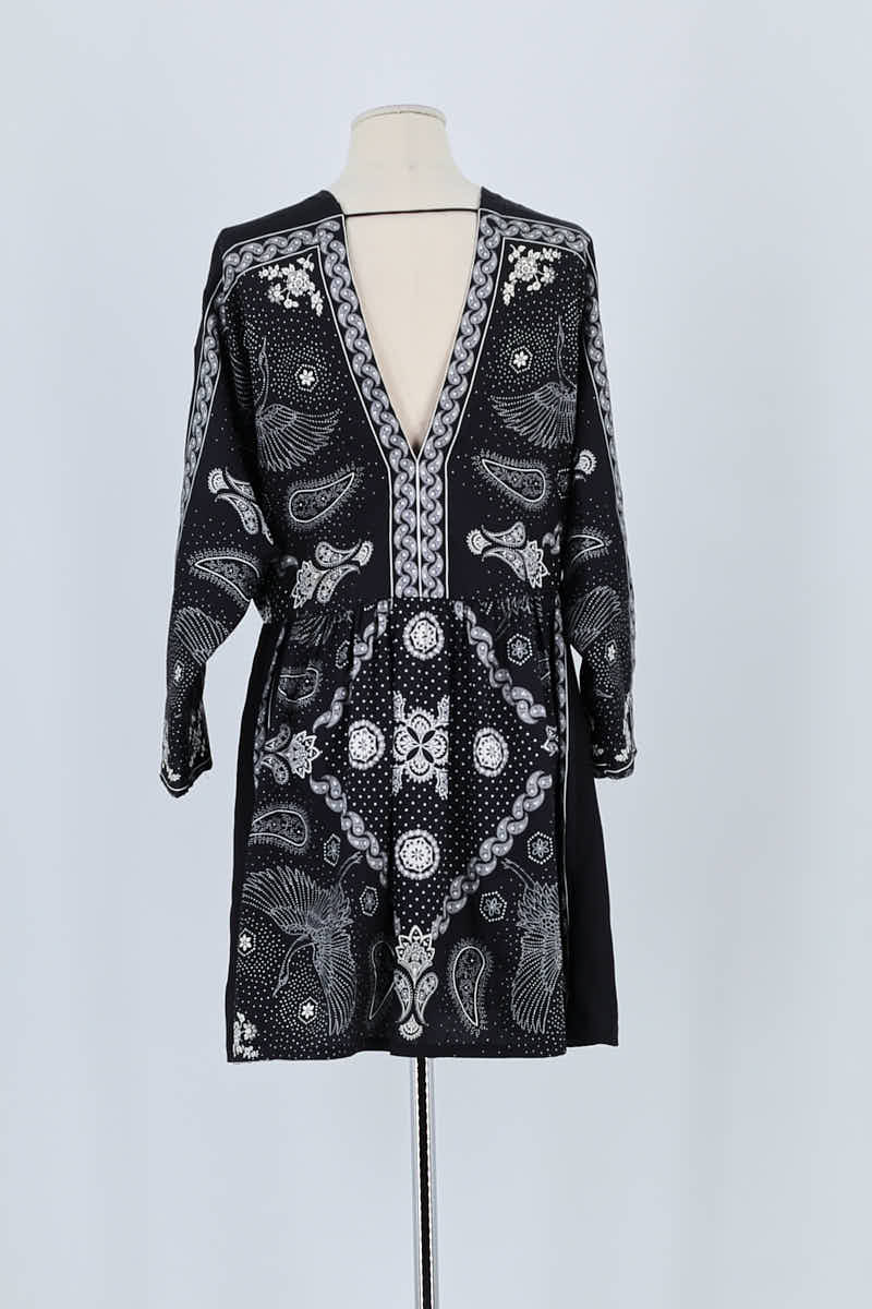 Robe Sandro Noir en Polyester