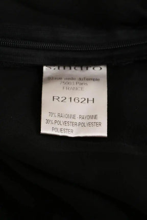 Robe Sandro Noir en Polyester