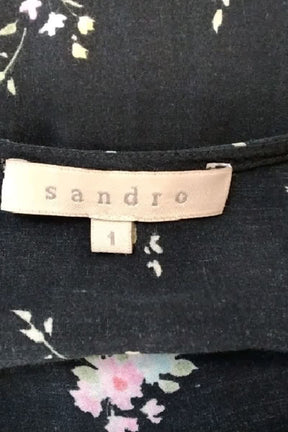 Robe Sandro Noir en Polyester