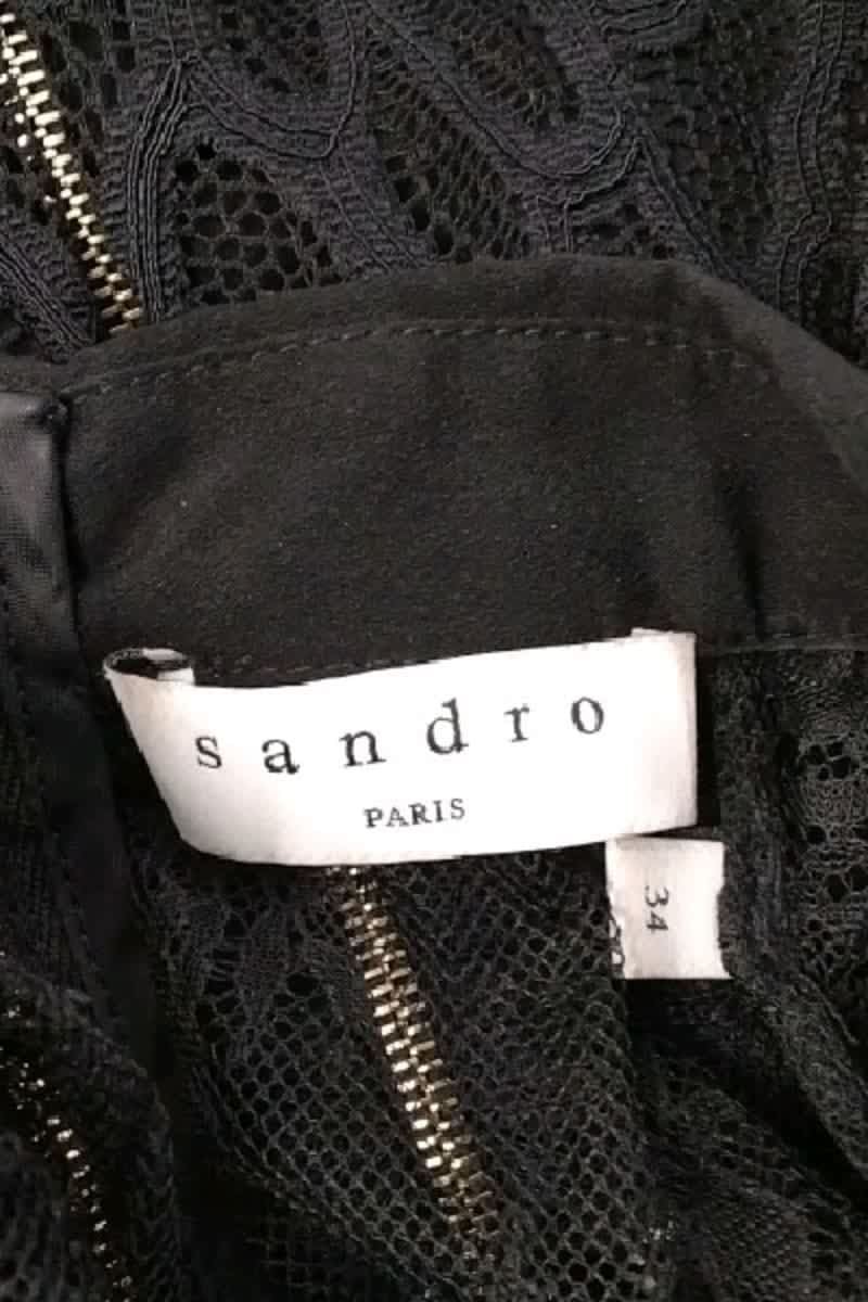 Robe Sandro Noir en Polyester