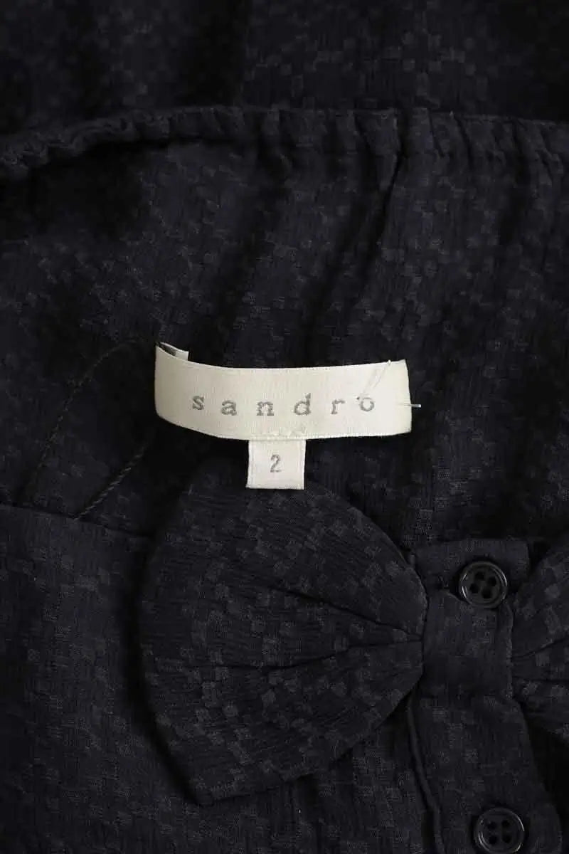 Robe Sandro Noir en Soie