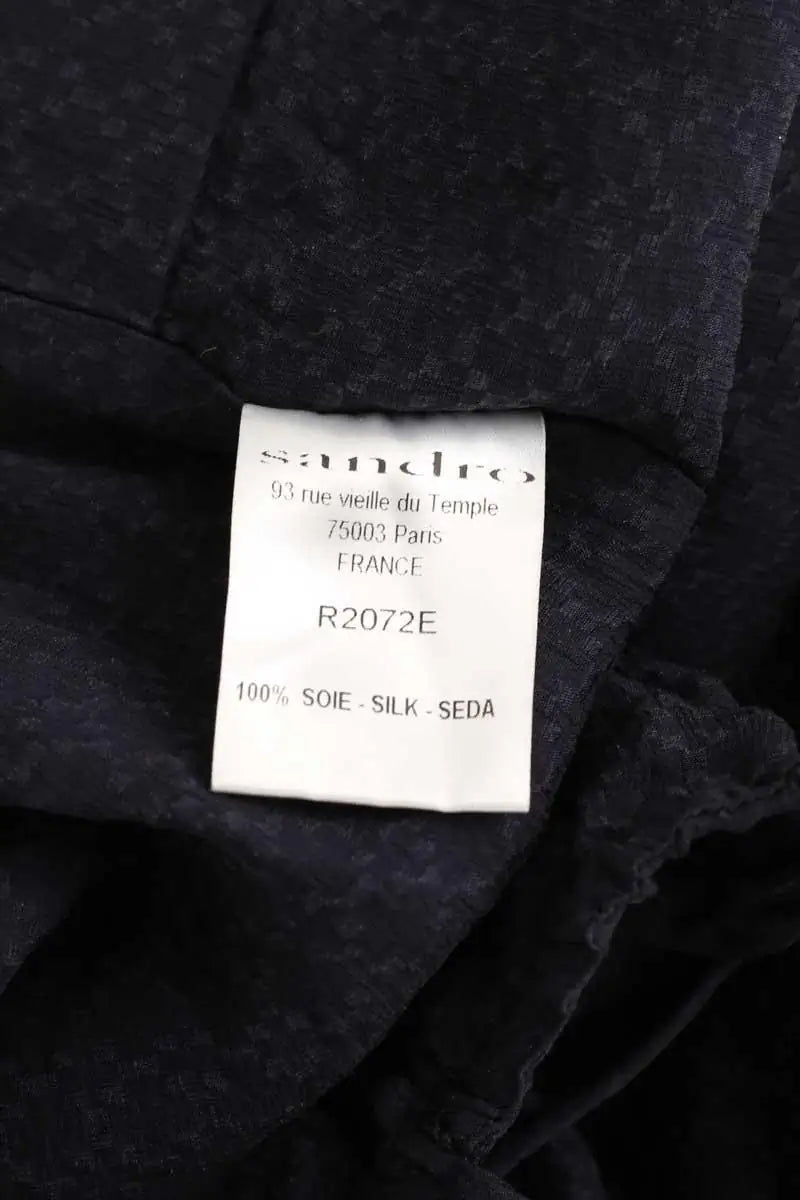 Robe Sandro Noir en Soie