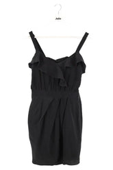 Robe Sandro Noir en Soie, taille M - Seconde Main