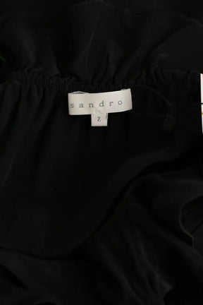 Robe Sandro Noir en Soie