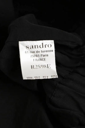 Robe Sandro Noir en Soie
