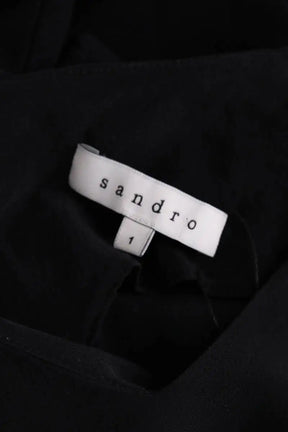 Robe Sandro Noir en Soie
