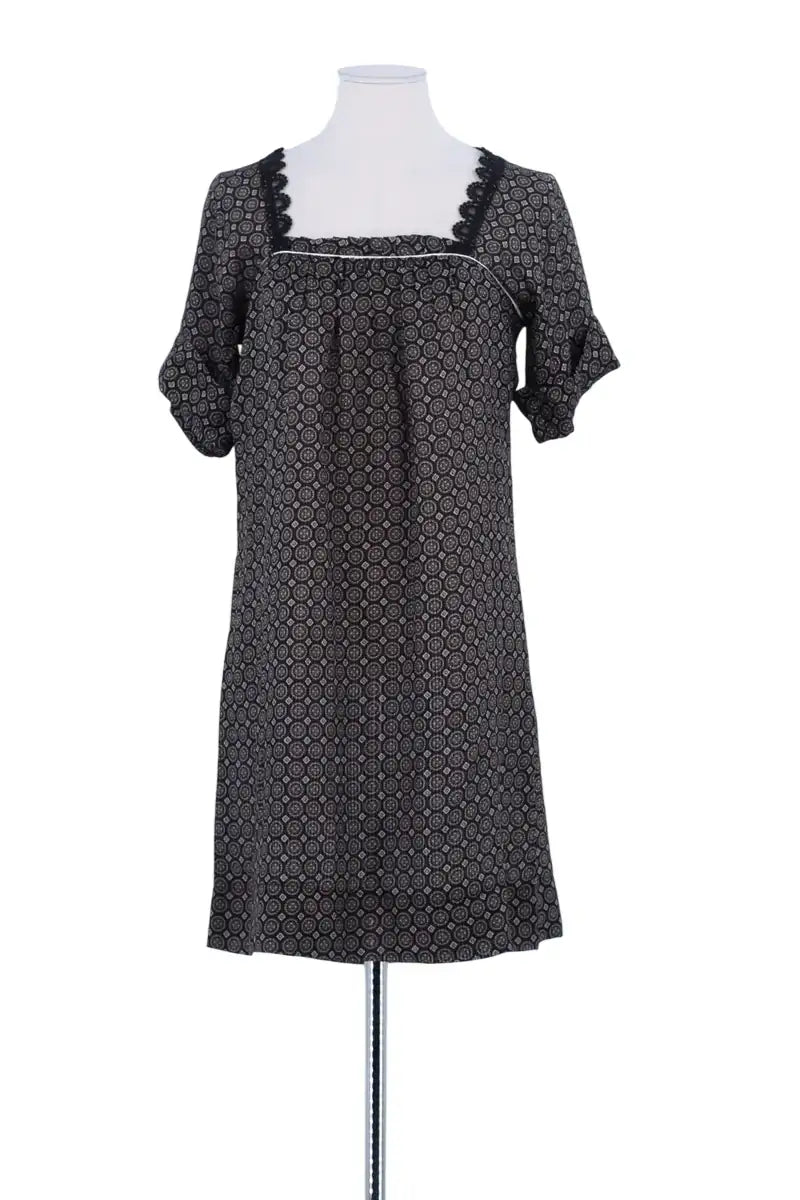 Robe Sandro Noir en Soie, taille S - Seconde Main