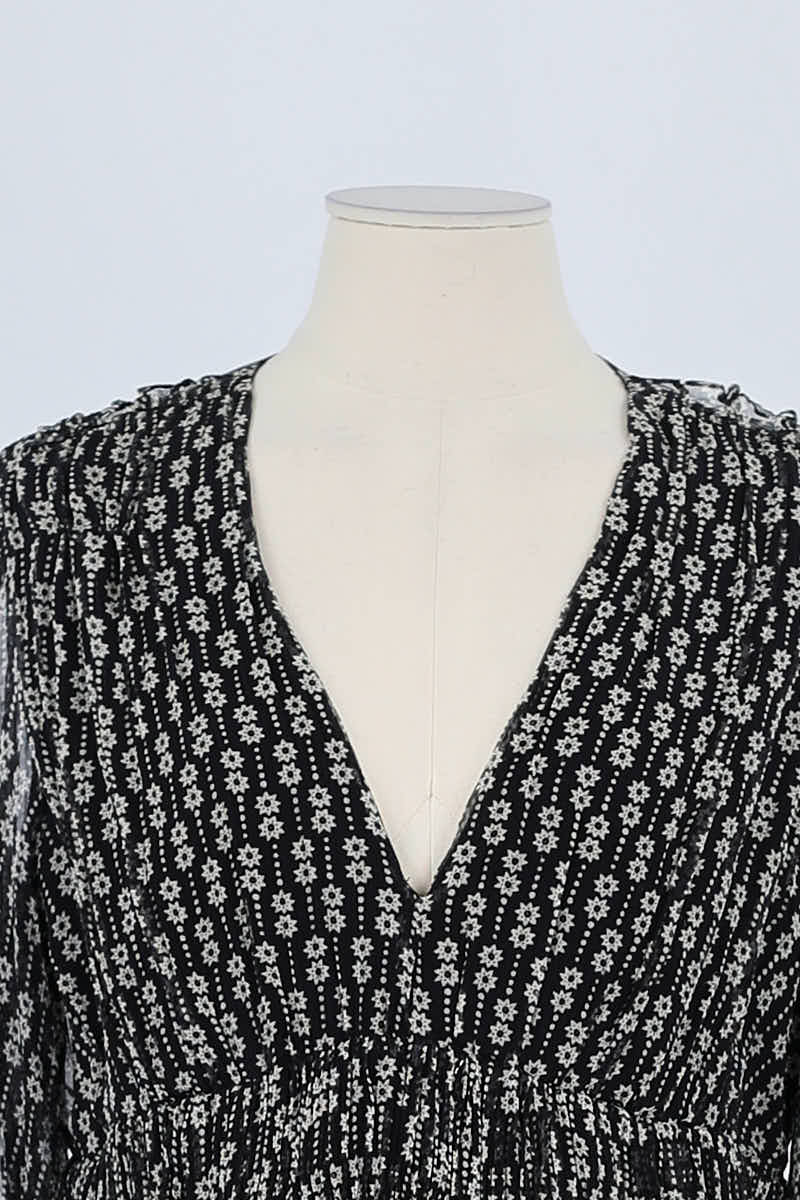Robe Sandro Noir en Soie