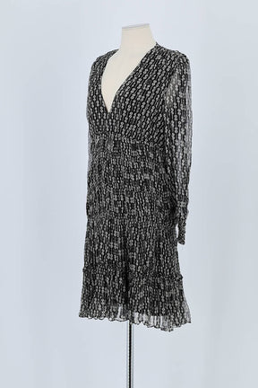 Robe Sandro Noir en Soie