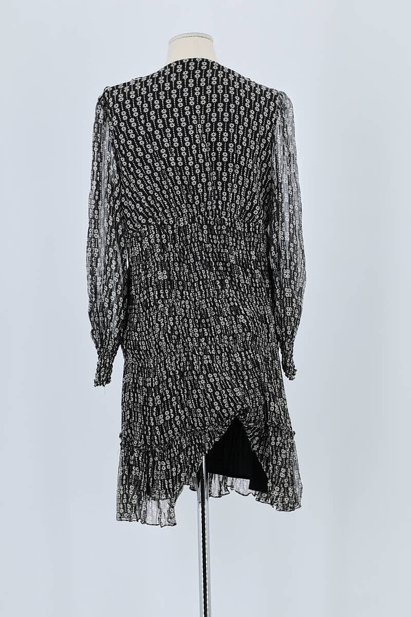 Robe Sandro Noir en Soie