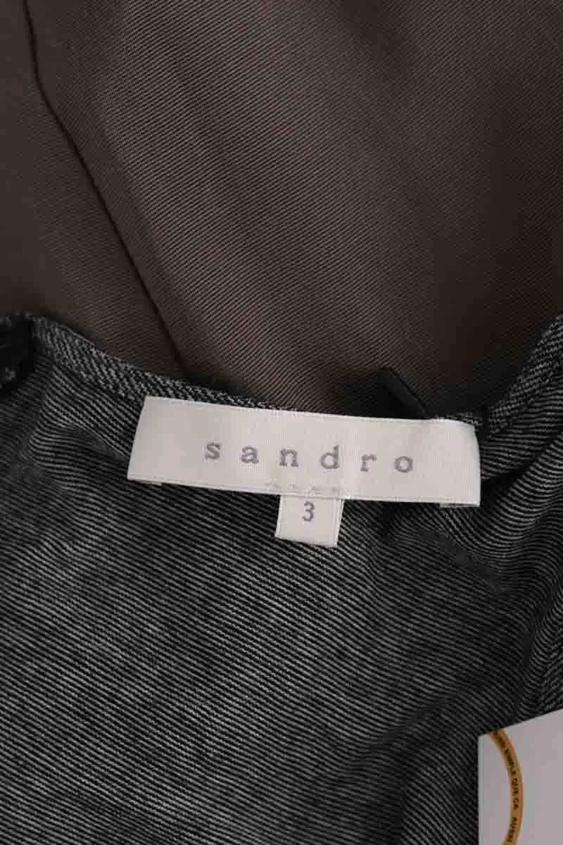 Robe Sandro Noir en Synthétique
