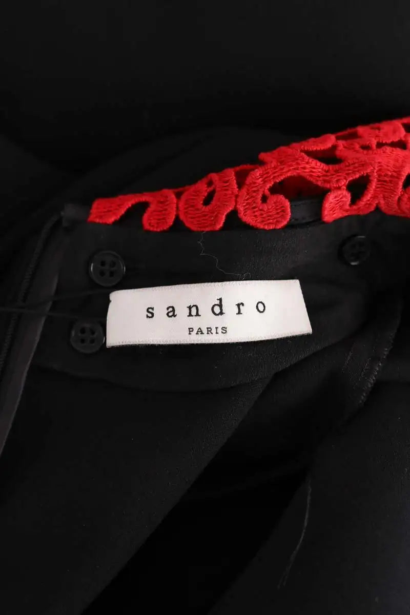 Robe Sandro Noir en Synthétique