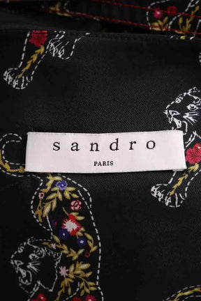 Robe Sandro Noir en Synthétique