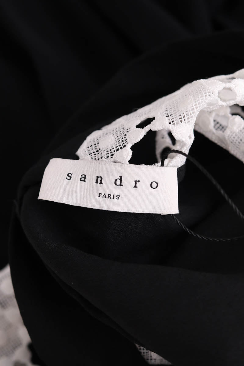 Robe Sandro Noir en Synthétique
