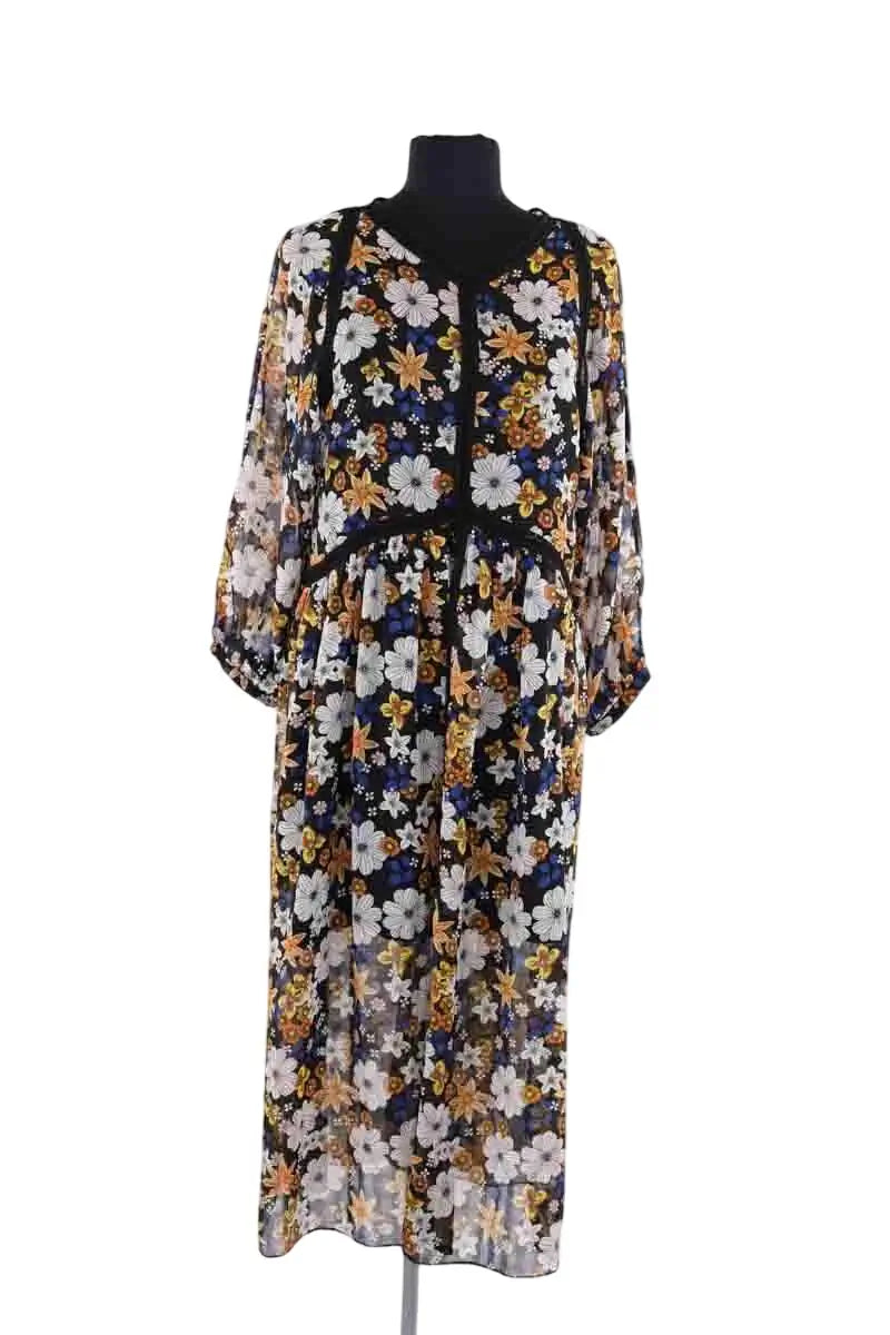 Robe Sandro Noir en Synthétique, taille S - Seconde Main