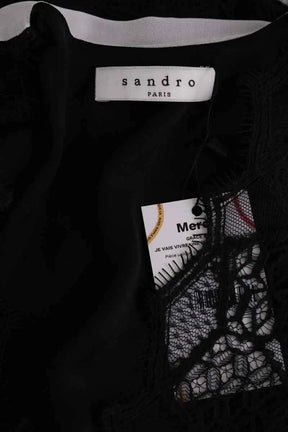 Robe Sandro Noir en Synthétique