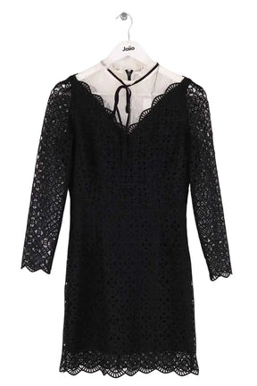 Robe Sandro Noir en Synthétique, taille S - Seconde Main