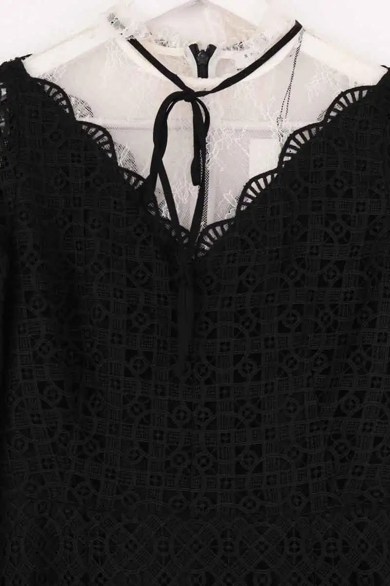 Robe Sandro Noir en Synthétique