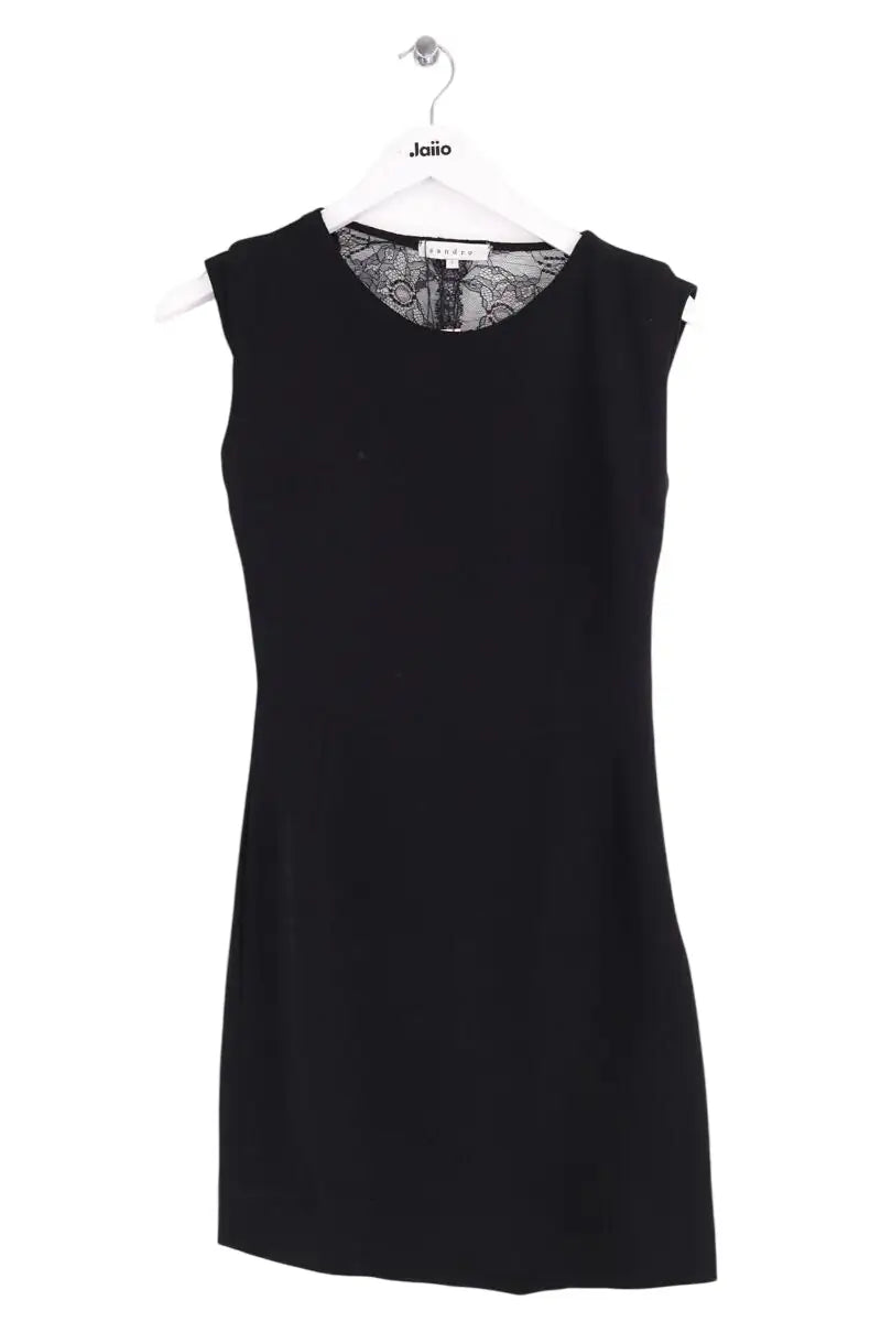 Robe Sandro Noir en Synthétique, taille S - Seconde Main