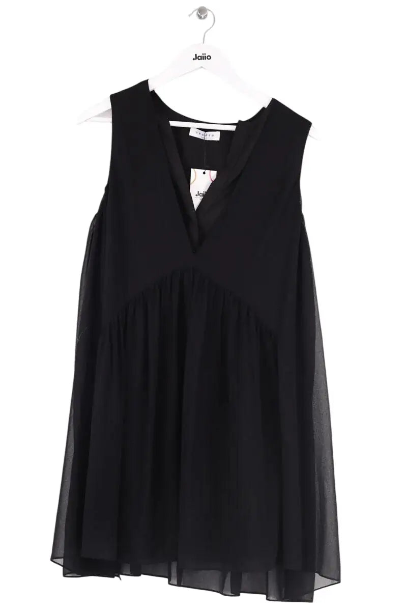 Robe Sandro Noir en Synthétique, taille S - Seconde Main