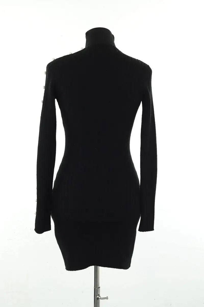 Robe Sandro Noir en Synthétique