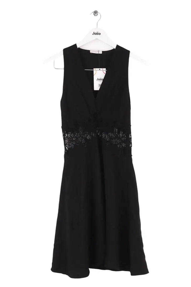 Robe Sandro Noir en Synthétique, taille XS - Seconde Main