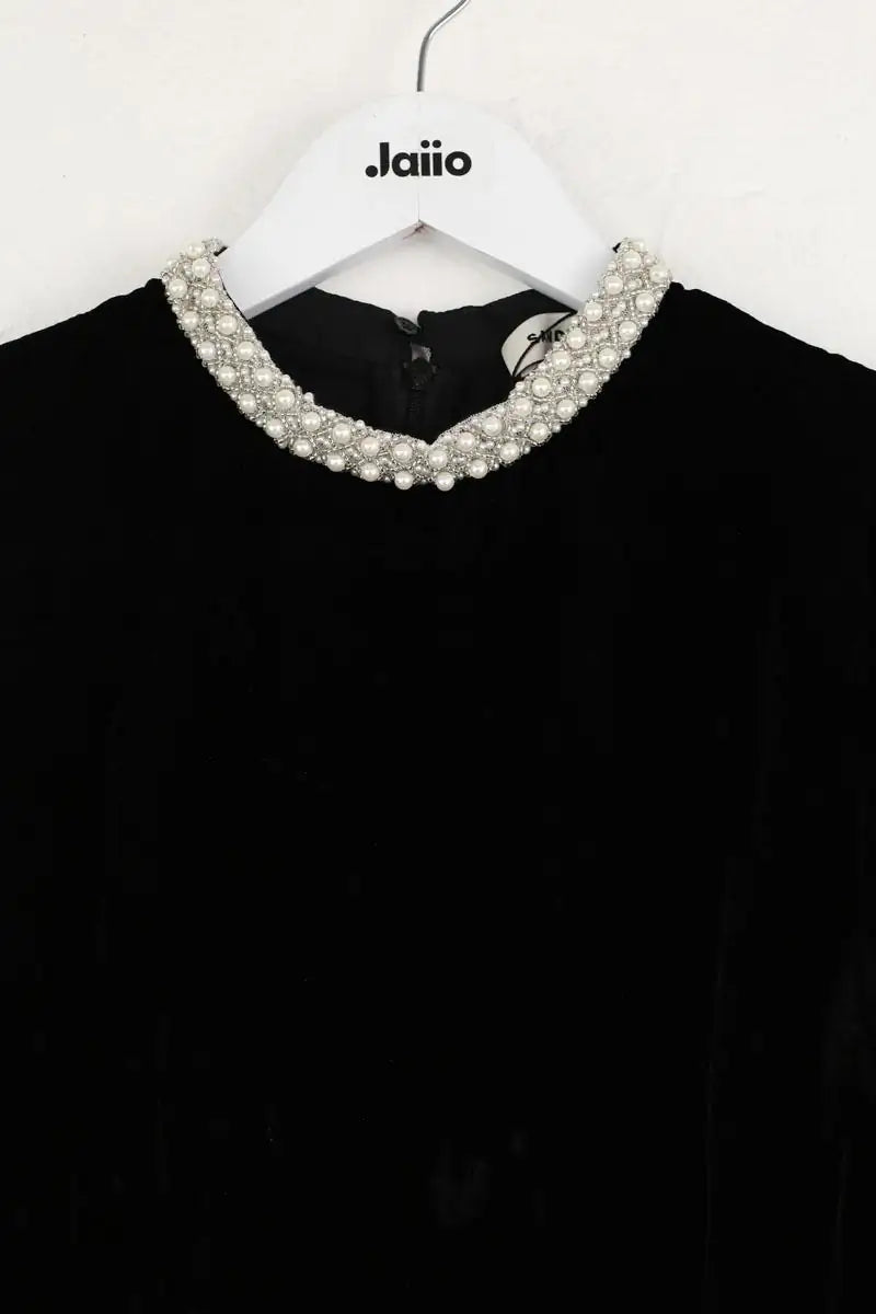 Robe Sandro Noir en Velours