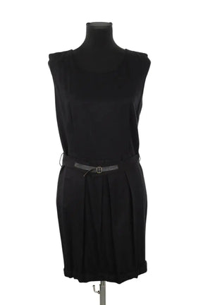Robe Sandro Noir en Viscose, taille L - Seconde Main