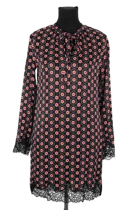 Robe Sandro Noir en Viscose, taille M - Seconde Main