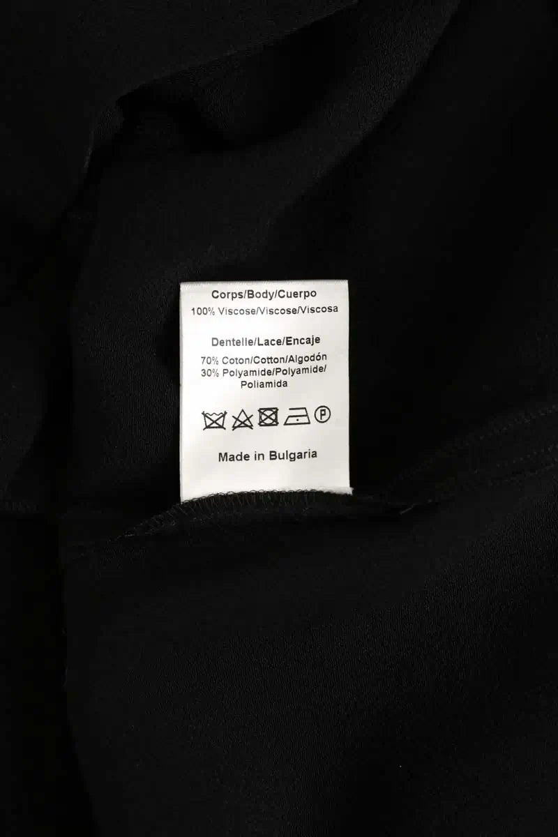 Robe Sandro Noir en Viscose