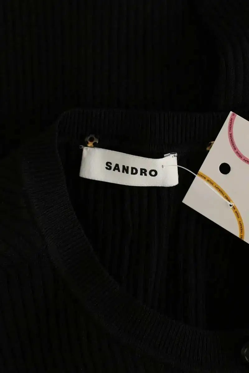 Robe Sandro Noir en Viscose
