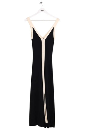 Robe Sandro Noir en Viscose, taille S - Seconde Main