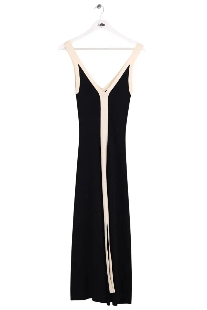 Robe Sandro Noir en Viscose, taille S - Seconde Main