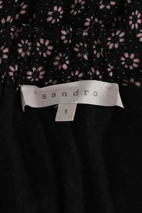 Robe Sandro Noir en Viscose