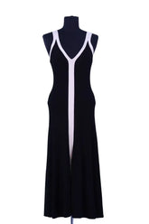 Robe Sandro Noir en Viscose, taille S - Seconde Main