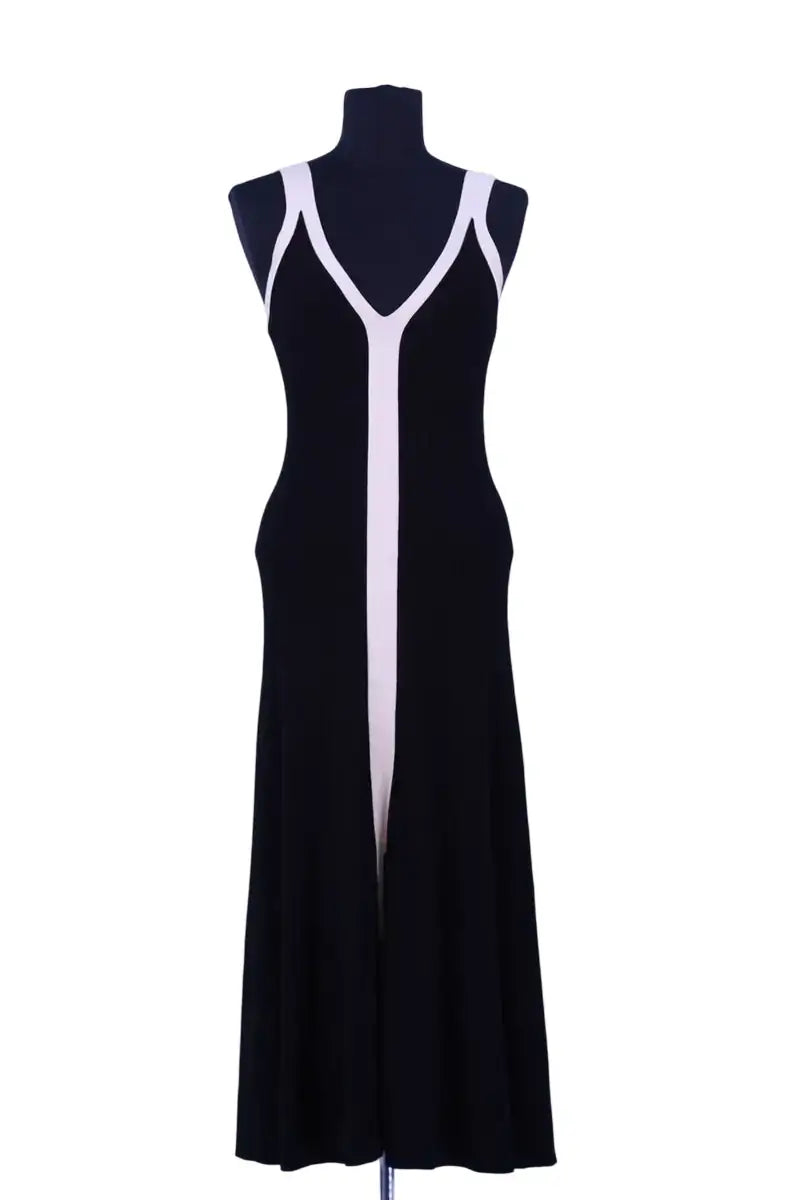 Robe Sandro Noir en Viscose, taille S - Seconde Main