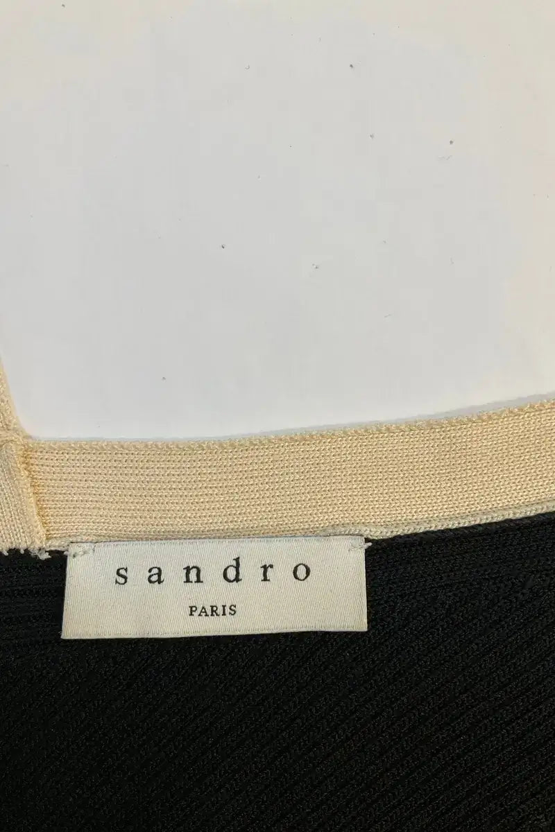 Robe Sandro Noir en Viscose
