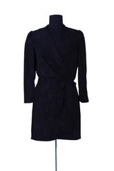 Robe Sandro Noir en Viscose, taille S - Seconde Main