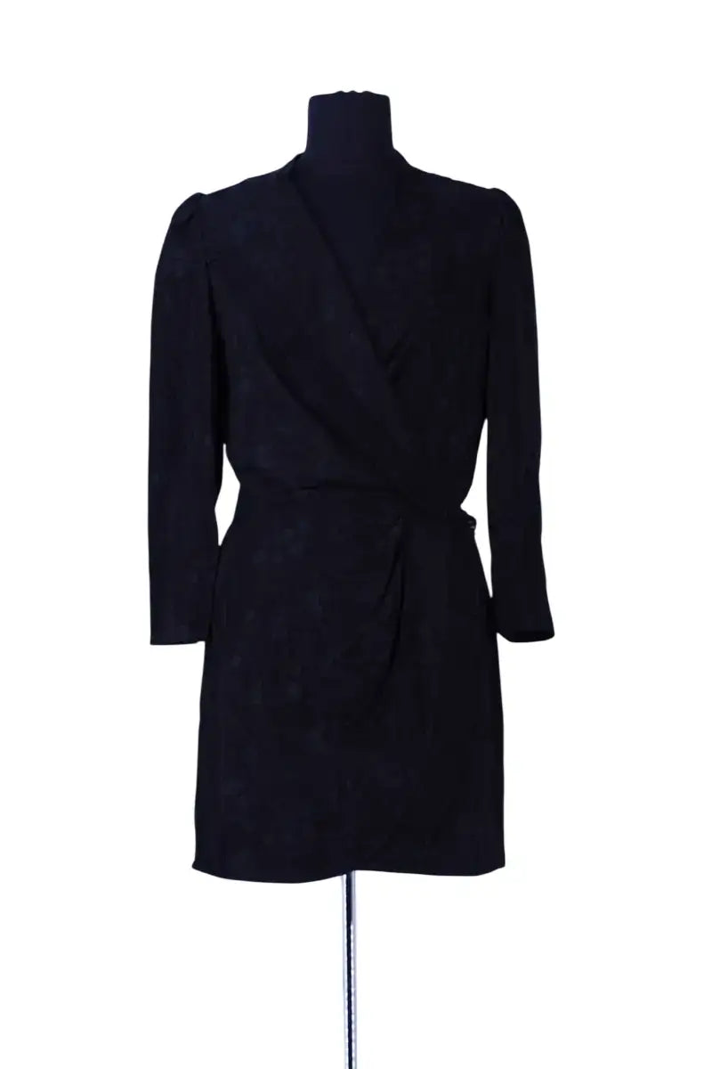 Robe Sandro Noir en Viscose, taille S - Seconde Main