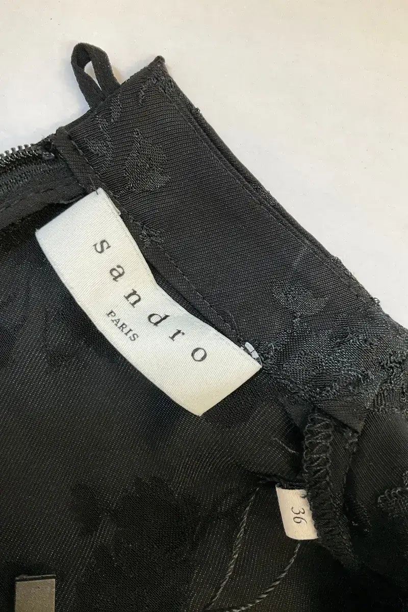 Robe Sandro Noir en Viscose
